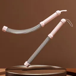 FASHIONMYDAY 2 Pieces Battle Ropes Spring Bar for Indoor Outdoor and Office Strength Training Pink | Sporting Goods | Fitness Running & Yoga | Strength Training | Other Strength Training image 1