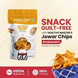 Healthy Master Light & Crispy Jowar Chips 200 Gram | Millet Chips image 3