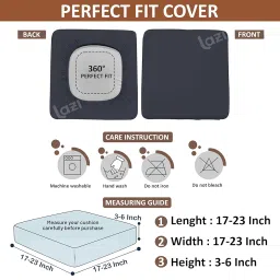 LAZI Dark Grey (Pack of 6) 200GSM Sofa Seat Cover for Wooden Sofa Cushion Stretchable Elastic Sofa Slip Cover Protector can be used for Livingroom Office Recliner Couch Cloth Cover 3 Seater Set Covers image 3