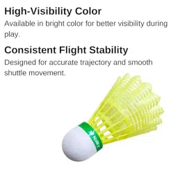 Badminton Shuttlecocks with Durable Nylon Skirt, Stable Flight, Weather-Resistant Design for Indoor & Outdoor Play, Long-Lasting Performance for Training & Matches image 1