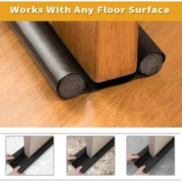 PVC Door Guard Gap Filler for Door Bottom Seal Strip - Sound-Proof, Reduce Noise, Energy Saving Door Stopper for Reduce Door Dust, Door Guard for Home - Brown (39 Inches, Pack of 2) image 2