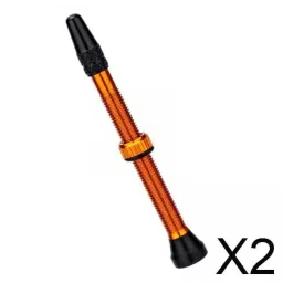 MERISHOPP® 2xTubeless Presta Valve Stem Rim Extension Valve Core Aluminum Alloy Durable Orange 60mm | Sporting Goods | Cycling | Bicycle Components & Parts | Tires image 2