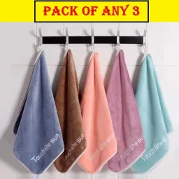 UPAREL Ultra Absorbent Quick Dry Microfiber Hand & Face Towels with Hanging Loop – Set of 3, Multipurpose Kitchen Cloths for Home, Bathroom & Kitchen image 1