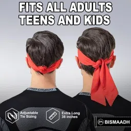 bismaadh Head Tie Headbands for Women Men Tennis Sports Running Athletic Bandana Karate Non Slip Sweatbands Exercise Hair Wrap Bands Moisture Wicking Headwear Stretchy Hairbands Yoga Workout Cycling image 4