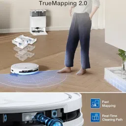 ECOVACS DEEBOT T50 PRO Omni Robot Vacuum and Mop, 2025 New Launch, 8.1cm Ultra-Thin, 15000Pa Suction, ZeroTangle, TruEdge, Obstacle Avoidance, Auto Mop Wash/Dry/Refill, Self-Emptying,Pet Hair Friendly image 5