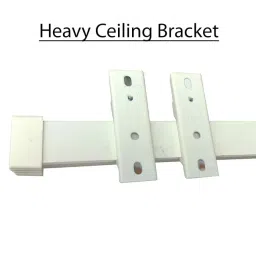 GREEN DECOR Aluminium Ceiling Mount Bracket/Holder/Clamp for M-Track Channel Curtain Used for Ceiling Mounting Fit Screws & Wall Plugs Included (Ivory Color, 6 Piece) image 1