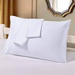 Rishu Linen Pillows Inserts with Cotton Top Enclosure Fluffy Soft Hotel Bed Pillow Sets - White (Pillow Cover (Pack of 2), King (20"x36")) image 1