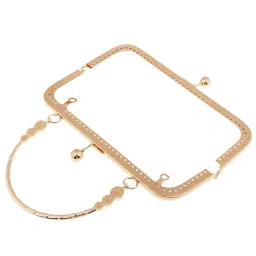 bnf® Vintage Metal Purse Clasp Frame Handle Sewing Clutch Bags Accessories Gold Crafts | Sewing | Foundations & Undergarments | Purse Handles, Frames & Feet image 1
