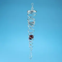 JILMAJ Unique Metal Large/Big Elegant Window Hanging Sprial Tail Decor,Wind Spinner with Glass Beads,Wind Bell Decoration for interiors Stylish Friends, Family, Kids image 1