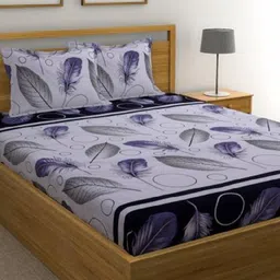 supreme home collective Microfiber Double Flat 144 TC 3D Printed Bedsheet image 1
