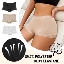 serplex Pack of 3 Self Design Women Multicolor Baggy Shorts image 4