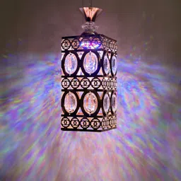 hybrix LED 9 Watt K9 Crystal Ceiling Lamp, Golden, 7 Colors Light by Switching On/Off, Chandelier Ceiling Lamp-picture-18