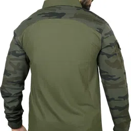 aadaks sportzz Men Solid Polo Neck Cotton Blend Green T-Shirt image 2