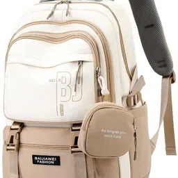 pericat 5.67 L Backpack Girls School Backpack with Small Zipper Pouch Khaki Nylon Multi Compartment Bag-picture-18