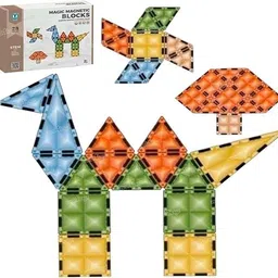 tileez Magnetic Tiles Building Blocks Set 28 PCS Colorful 4D Diamond Magnet Toys-picture-34