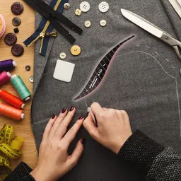 adw craft's BLACK -Tailoring Curve Ruler – 25 CM Flexible Armhole Curve Scale Ruler image 2