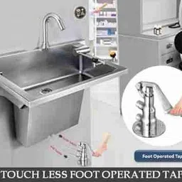 orick FF76TAB foot control push cock (without spout) Basin Mixer Faucet image 2