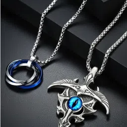 kazare men chain silver | chain pendant for men | men locket | chain locket for men Alloy Locket Set-picture-17