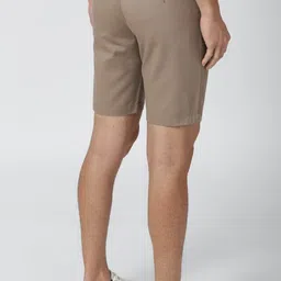 peter england Solid Men Brown Regular Shorts image 3