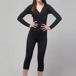 ullas Solid Women Black Swimsuit-picture-26