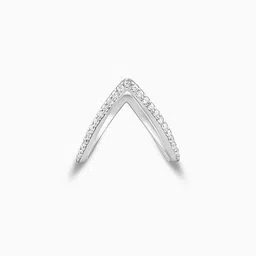 shree shyam jewells 925 Silver Zircon Stylish Ring for Women | Rhodium Finish | 6M Warranty Sterling Silver Cubic Zirconia Sterling Silver Plated Ring image 2