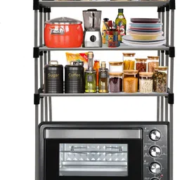 konline Microwave Stand Carbon Steel Kitchen Trolley-picture-14