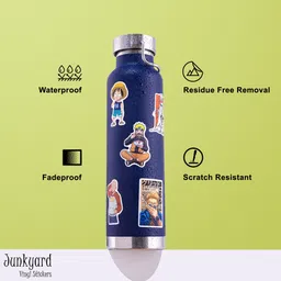 junkyard 5 cm Vinyl Anime Stickers for laptop naruto one piece jujutsu goku chainsaw man Self Adhesive Sticker image 5