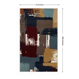 sapana carpet-mats Multicolor Abstract Polypropylene 6 ft x 9 ft Machine Made Carpet image 3