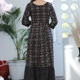 darvikaa collection Women Floral Print Viscose Rayon Gown Kurta image 2