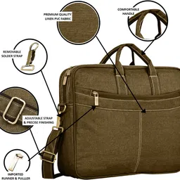 hvh world Men & Women Khaki Messenger Bag image 3
