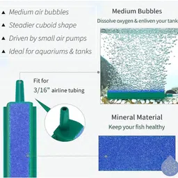 vm enterprises 12inch Air stone, High Temperature Sintered Bubble Diffuser Aquarium Air Stone image 2
