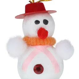 TIED RIBBONS Set of 6 White Mini Snowmans Christmas Tree Decoration Ornaments image 5