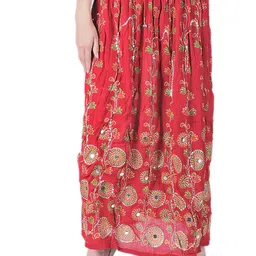 Exotic India Long Skirt with All-Over Sequins & Print-picture-41