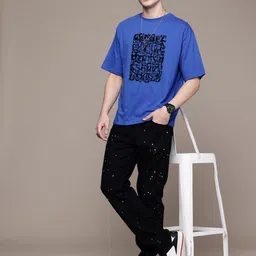 Moda Rapido Men Printed Pockets T-shirt image 3