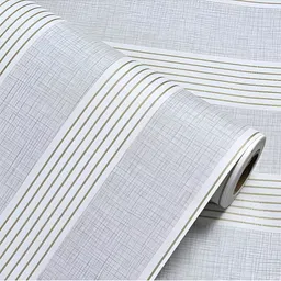 WOLPIN White & Grey Striped Self-Adhesive Wall Stickers-picture-20