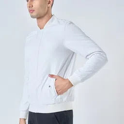 7 Alt by Pantaloons Men Crop Bomber with Embroidered Jacket image 4