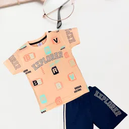 FASHION GRAB Infant Kids Printed Pure Cotton T-Shirt With Shorts-picture-42