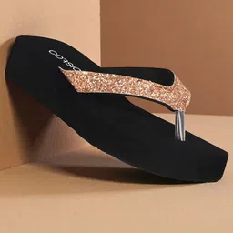 CORSICA Embellished Velvet Wedge Sandals image 2