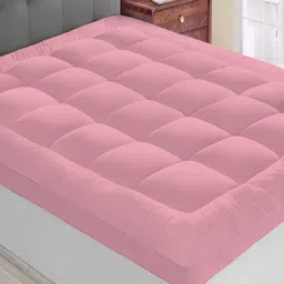 tundwal's Pink Quilted Water Resistant Cotton Mattress Protector-picture-10