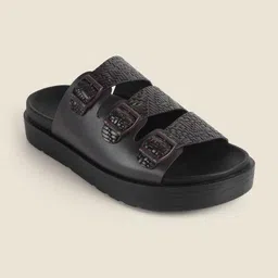 Metro Men Leather Buckle Comfort Sandals-image-73