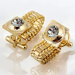 LUCKY JEWELLERY Men Embellished Contemporary Cufflink image 3