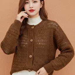 DressBerry Women Woollen Cardigan-image-82