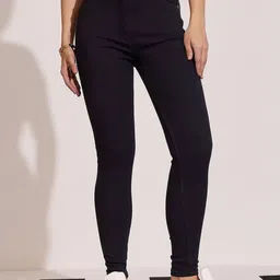 DOLCE CRUDO Women Skinny Fit High-Rise Heavy Fade Stretchable Jeans-image-53