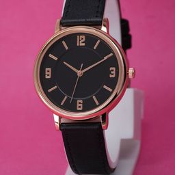 VIRAKTI Women Brass Dial & Leather Straps Analogue Watch G-03-BLACK-P-picture-28