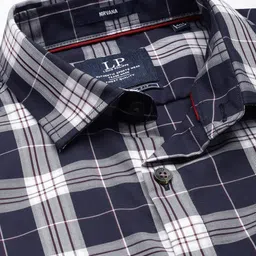 Louis Philippe Sport Pure Cotton Nirvana Super Slim Fit Checked Casual Shirt image 4