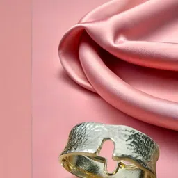 FABELE Women Silver Gold-Plated Kada Bracelet-picture-12