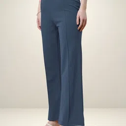 SZN Women Pack of 2 Relaxed High-Rise Wide Leg Trousers with Front Seam image 3