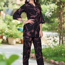 HONEY CREATION Printed Tunic With Trousers Co-Ords image 4