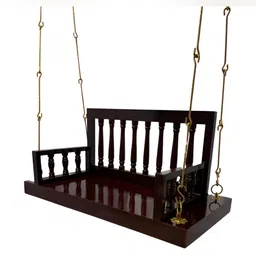 JAIRI TRADERS Brown Wooden Swings image 4