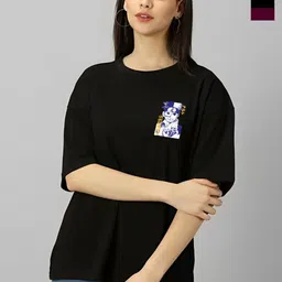 Kushi Flyer Women 2 Printed V-Neck Applique T-shirt-image-65